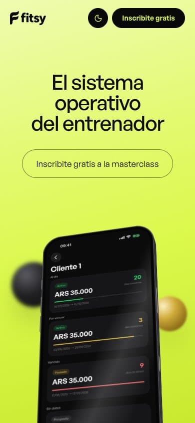 La web de Fitsy en el celular