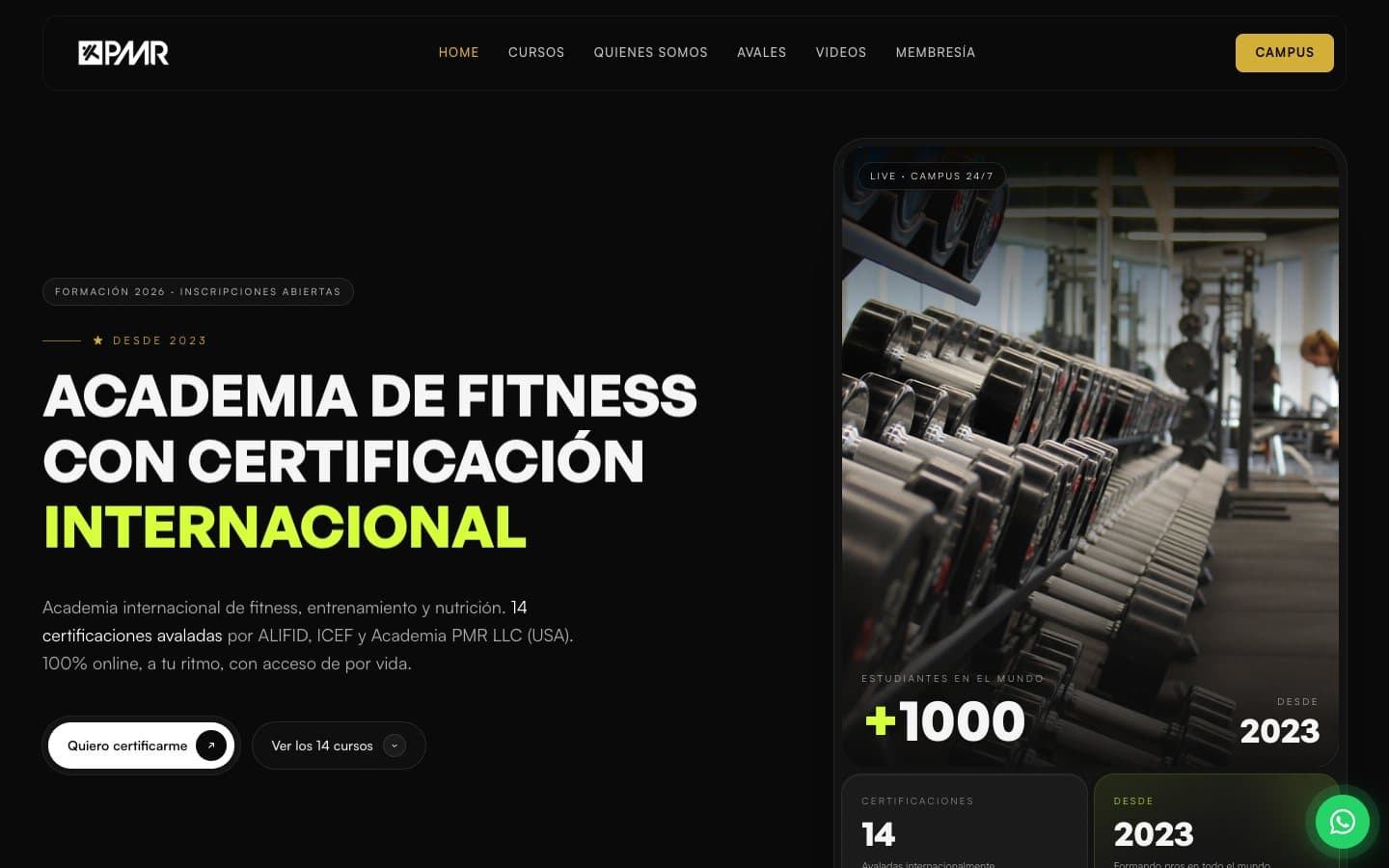Home de Academia PMR